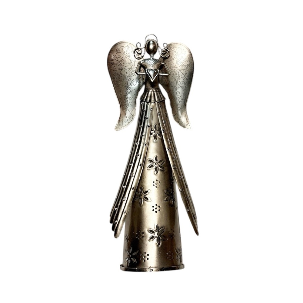 Silver Angel Votive Candle Holder